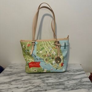 Spartina 449 Charleston Map Print Tote Bag